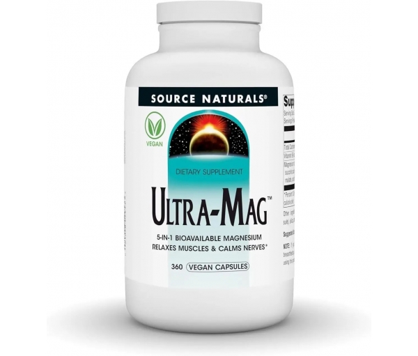 Магній комплексний з Вітаміном В6 Source Naturals Ultra-Mag (360 капсул)