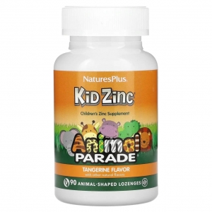 Цинк для дітей Natures Plus Kid Zinc Animal Parade (90 пастилок) зі смаком мандарину