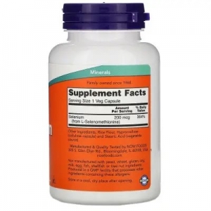 Селен, дієтична добавка, Now Foods Selenium 200 mcg (90 капсул)