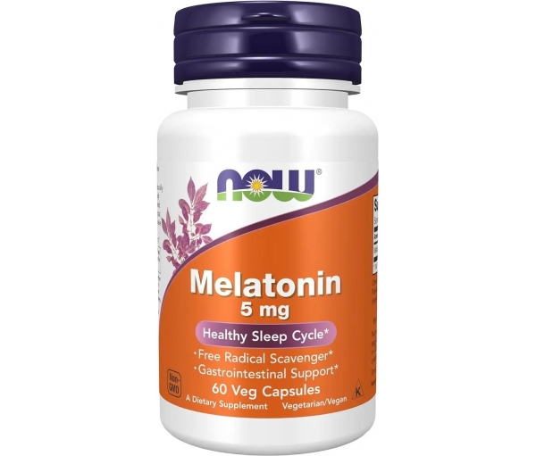 Мелатонін для здорового сну, Now Foods Melatonin 5 mg (60 капсул) Мелатонін для здорового сну, Now Foods Melatonin 5 mg (60 капсул)