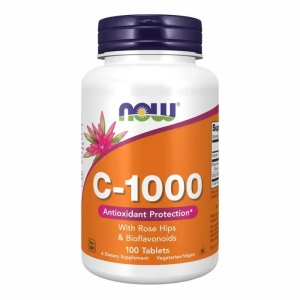 Вітамін С, з шипшиною, Now Foods C-1000 (100 таблеток)