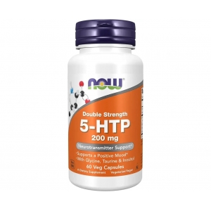 Дієтична добавка 5-HTP (5-гідрокситриптофан), 200 mg NOW Foods  (60 капсул)