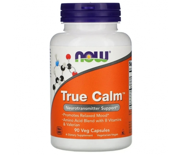 Біодобавка для мозкової діяльності Now Foods True Calm (90 капсул) Біодобавка для мозкової діяльності Now Foods True Calm (90 капсул)