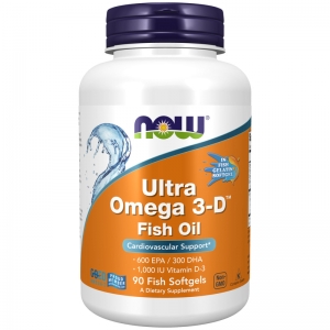 Ультра Омега-3, риб'ячий жир Now Foods Ultra Omega 3-D (90 капсул) Ультра Омега-3, риб'ячий жир Now Foods Ultra Omega 3-D (90 капсул)