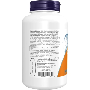 Супер Омега-3, риб'ячий жир Now Foods EPA Super Omega-3 Fish Oil (120 капсул)