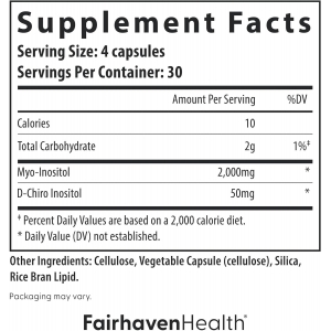 Міо-інозитол для репродуктивного здоров'я Fairhaven Health Myo+D-Chiro Inositol (120 капсул)