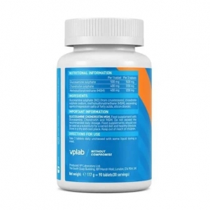 Глюкозамін та хондроїтин з MСM для здоров'я суглобів, VPlab Glucosamine & Chondroitin & MSM (90 таблеток)