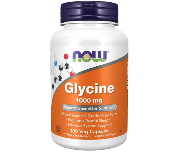 Гліцин для нервової системи Now Foods Glycine 1000 mg Veg Capsules (100 капсул) Гліцин для нервової системи Now Foods Glycine 1000 mg Veg Capsules (100 капсул)