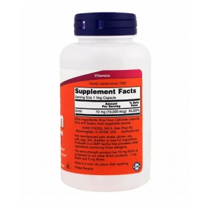 Біотин у капсулах, Now Foods Biotin 10,000 mcg (120 капсул)