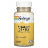 Вітамін D3 + K2 Solaray Vitamin D-3 K-2 (60 капсул)
