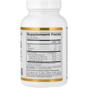 Омега-3 риб'ячий жир преміум-класу California Gold Nutrition Omega-3 Premium Fish Oil 100 капсул