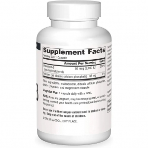 Вітамін D3 для здоров'я кісток, Source Naturals Vitamin D-3 2000 IU 50 мкг (200 капсул)