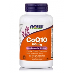 Коензим (вироблення клітинної енергії) Now Foods CoQ10 100 mg (30 капсул)