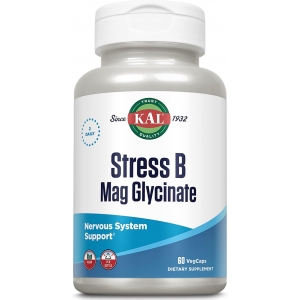 Гліцинат магнію від стресу з вітамінами групи B, KAL Stress B Mag Glycinate, 60 капсул