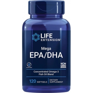 Риб'ячий жир з Омега-3 кислотами Life Extension Mega EPA/DHA Omega-3 (120 капсул) Риб'ячий жир з Омега-3 кислотами Life Extension Mega EPA/DHA Omega-3 (120 капсул)