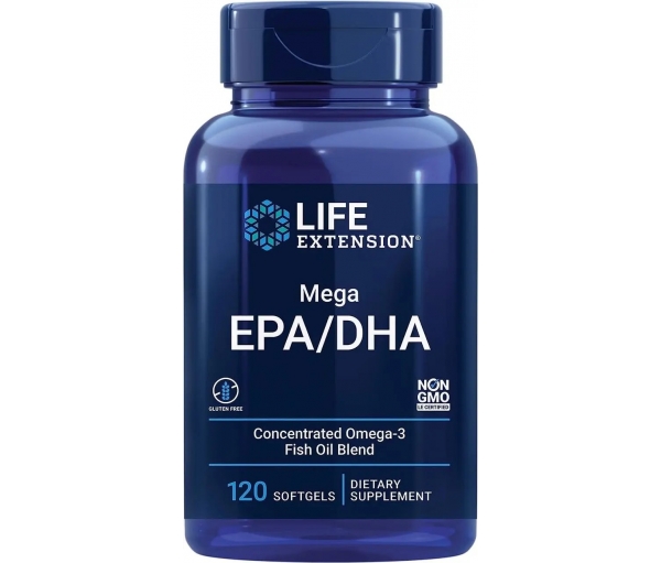Риб'ячий жир з Омега-3 кислотами Life Extension Mega EPA/DHA Omega-3 (120 капсул)