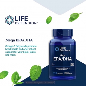 Риб'ячий жир з Омега-3 кислотами Life Extension Mega EPA/DHA Omega-3 (120 капсул) Риб'ячий жир з Омега-3 кислотами Life Extension Mega EPA/DHA Omega-3 (120 капсул)