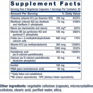 Комплекс вітамінів групи В, Life Extension BioActive Complete B-Complex (60 капсул)