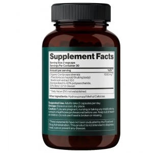 Гриб Кордицепс для енергії та витривалості Mind Shi Cordyceps Mushroom 1000 mg 60 капсул