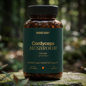 Гриб Кордицепс для енергії та витривалості Mind Shi Cordyceps Mushroom 1000 mg 60 капсул