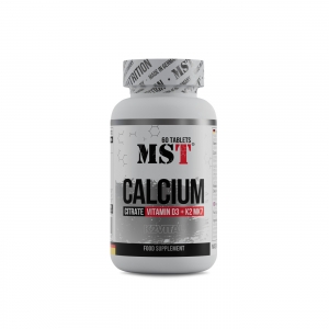 Кальцій цитрат та D3+K2 MST Calcium Citrate Vitamin D3+K2 MK7 (60 таблеток)