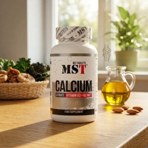Кальцій цитрат та D3+K2 MST Calcium Citrate Vitamin D3+K2 MK7 (60 таблеток)