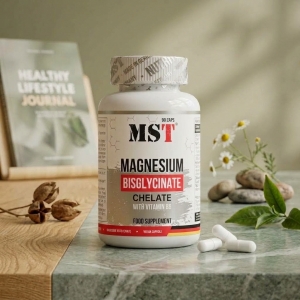 Магній бісгліцинат з вітаміном B6 MST Magnesium Bisglycinate Chelate 90 капсул