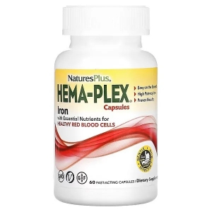 Комплекс вітамінів та мінералів Hema-Plex Natures Plus, 60 капсул