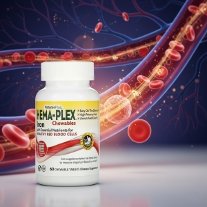 Комплекс вітамінів та мінералів Natures Plus Hema-Plex Chewables, 60 жувальних таблеток Комплекс вітамінів та мінералів Natures Plus Hema-Plex Chewables, 60 жувальних таблеток