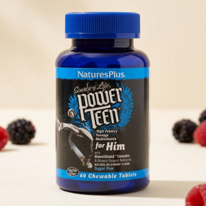 Вітаміни для хлопчиків-підлітків Source of Life Nature's Plus Power Teen for Him, 60 жувальних таблеток