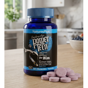 Вітаміни для хлопчиків-підлітків Source of Life Nature's Plus Power Teen for Him, 60 жувальних таблеток