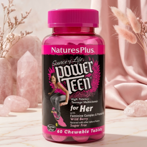 Вітаміни для дівчаток-підлітків Source of Life Nature's Plus Power Teen for Her, 60 жувальних таблеток