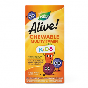 Мультивітаміни для дітей Nature's Way Alive! Kids 120 жувальних таблеток - вишня, апельсин, виноград Мультивітаміни для дітей Nature's Way Alive! Kids 120 жувальних таблеток - вишня, апельсин, виноград