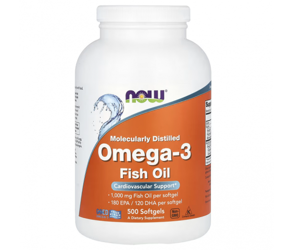 Омега-3, риб'ячий жир Now Foods Omega-3 Fish Oil 1000 mg (500 капсул)