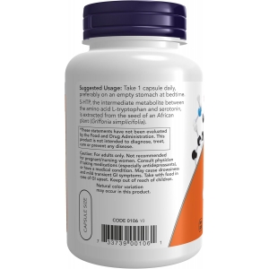 Дієтична добавка 5-HTP (5-гідрокситриптофан), 100 mg NOW Foods  (120 капсул)