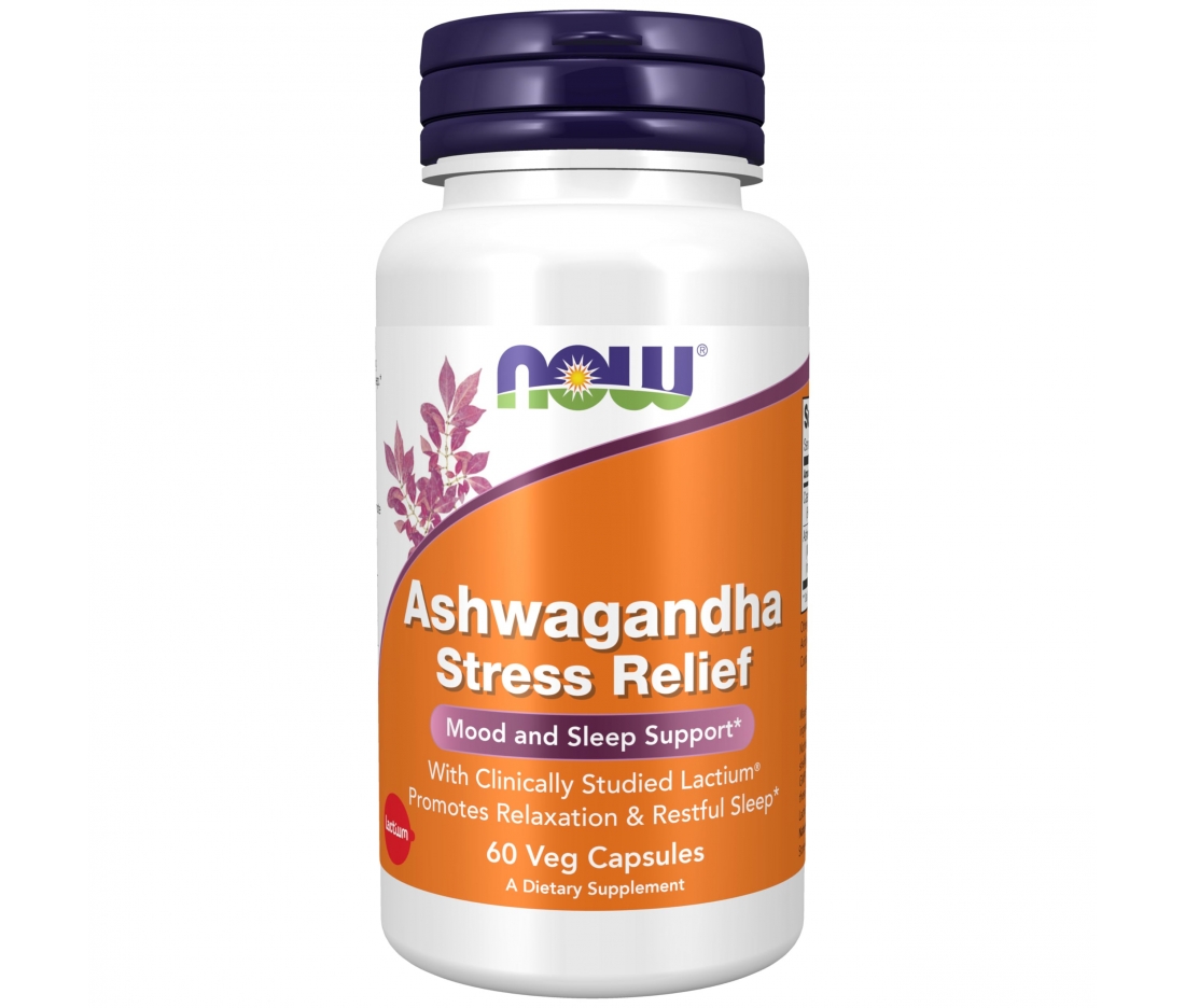 Ашваганда для зняття стресу Ashwagandha Stress Relief Now Foods (60 капсул) Ашваганда для зняття стресу Ashwagandha Stress Relief Now Foods (60 капсул)