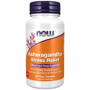 Ашваганда для зняття стресу Ashwagandha Stress Relief Now Foods (60 капсул)