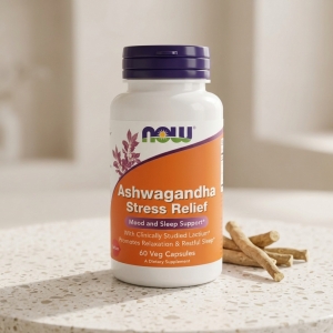 Ашваганда для зняття стресу Ashwagandha Stress Relief Now Foods (60 капсул)