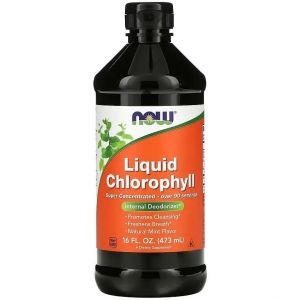Рідкий хлорофіл для очищення організму, Now Foods Liquid Chlorophyll Mint, 473 мл