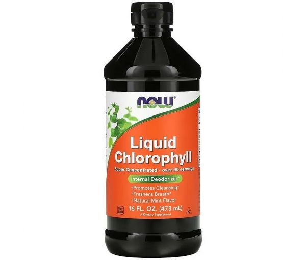 Жидкий хлорофилл для очищения организма, Now Foods Liquid Chlorophyll Mint, 473 мл