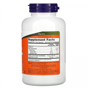 Лушпиння насіння подорожника для здоров'я кишечника Psyllium Husk Caps 700 mg Now Foods (180 капсул)