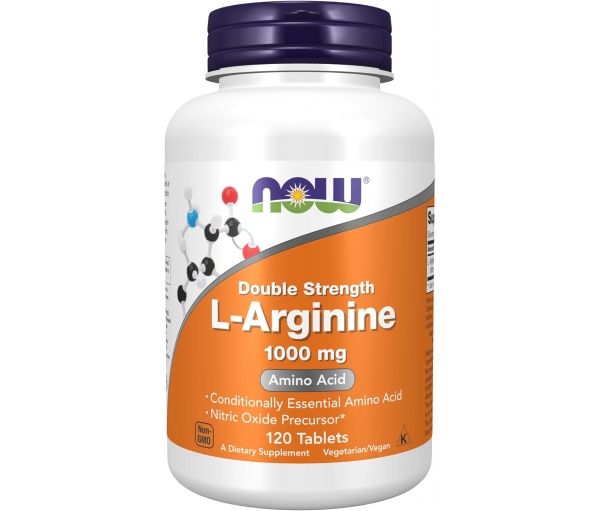 Амінокислота L-Аргінін Now Foods L-Arginine 1000 mg (120 таблеток)