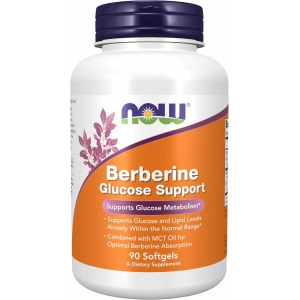 Берберин для підтримки рівня глюкози Now Foods Berberine Glucose Support 90 гелевих капсул