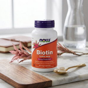 Біотин у капсулах (Вітамін B7) Now Foods Biotin 5000 mcg 60 капсул