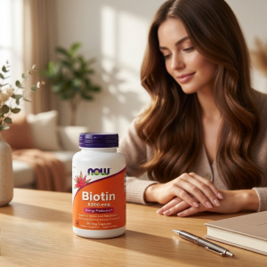 Біотин у капсулах (Вітамін B7) Now Foods Biotin 5000 mcg 60 капсул