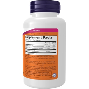 Вітамін C та аскорбат кальцію Now Foods C-500 Calcium Ascorbate-C 500 мг 100 капсул