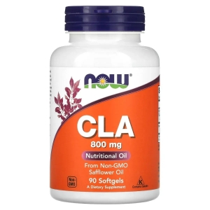 Жироспалювач (Кон'югована лінолева кислота) Now Foods CLA 800 mg (90 капсул)