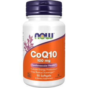 Коензим (вироблення клітинної енергії) Now Foods CoQ10 100 mg 50 капсул