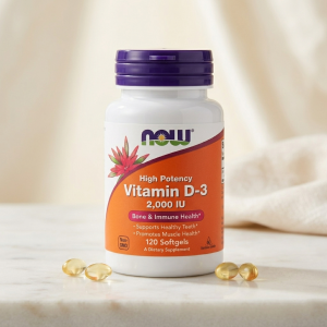 Вітамін D3 для імунітету та здоров'я кісток Now Foods Vitamin D-3 2000 IU 50 мкг (120 капсул)