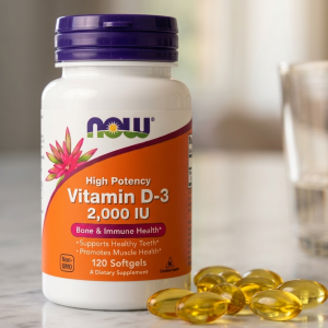 Вітамін D3 для імунітету та здоров'я кісток Now Foods Vitamin D-3 2000 IU 50 мкг (120 капсул)